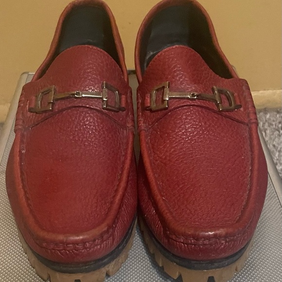 Gucci loafer horsebit size 9 red vibram gum sole clean 10!10 send offer - Picture 2 of 13